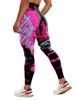 "Women's High-Waist Printed Yoga Pants for Fitness"