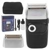 Electric Shaver USB Rechargeable Double Cutter Net LCD Display Men Foil Razor for Head Beard