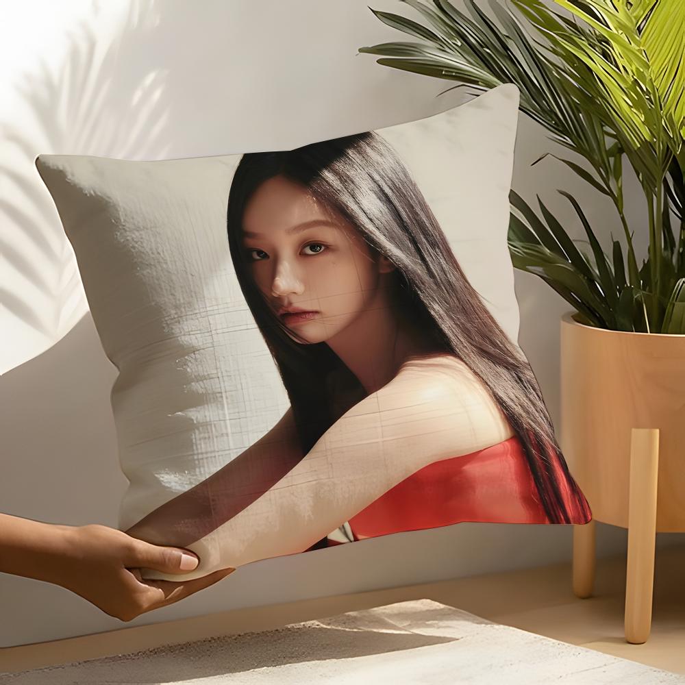 Beautiful Singer LLee Hyeri Pillow Case Linen Cushion Covers For Decorative Sofa Home Pillows Case Car Chair Pillows Cases