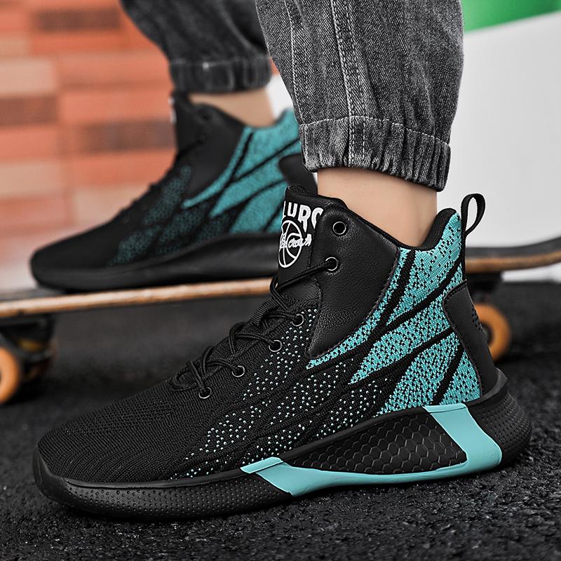 Мужские высокие кроссовки из дышащей сетки, легкие повседневные спортивные туфли, удобные мужские повседневные нескользящие кроссовки для ходьбы, мужские