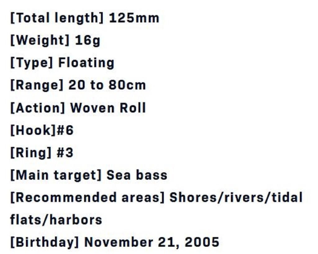 Ima Nabarone 125F Floating Lure X5493 (4333)