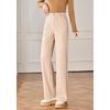 Women's High-Waist Soft Straight Wide-Leg Tie-Waist Pants