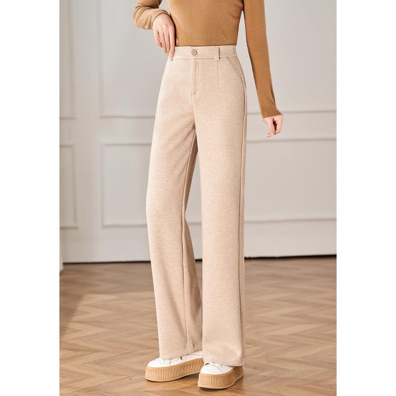 Women's High-Waist Soft Straight Wide-Leg Tie-Waist Pants