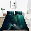 Роскошный новый комплект пододеяльников с 3D принтом волка для девочек и мужчин, для взрослых, двойной, двойной, дышащий комплект постельного белья
