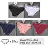 FINETOO 5Pcs/set Cotton Panties Women M-2XL Solid Color Letter Underwear Ladies Low Waist Briefs Plus Size Underpants Lingerie