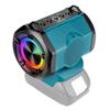 Совместимый с Makita Беспроводной Bluetooth Двойной Портативный Двойной Громкий USB Флеш-накопитель Быстрый 18V Светодиодный Свет Динамик Longsafe, Сопряжение, Сопряжение, Динамик, Компактный,
