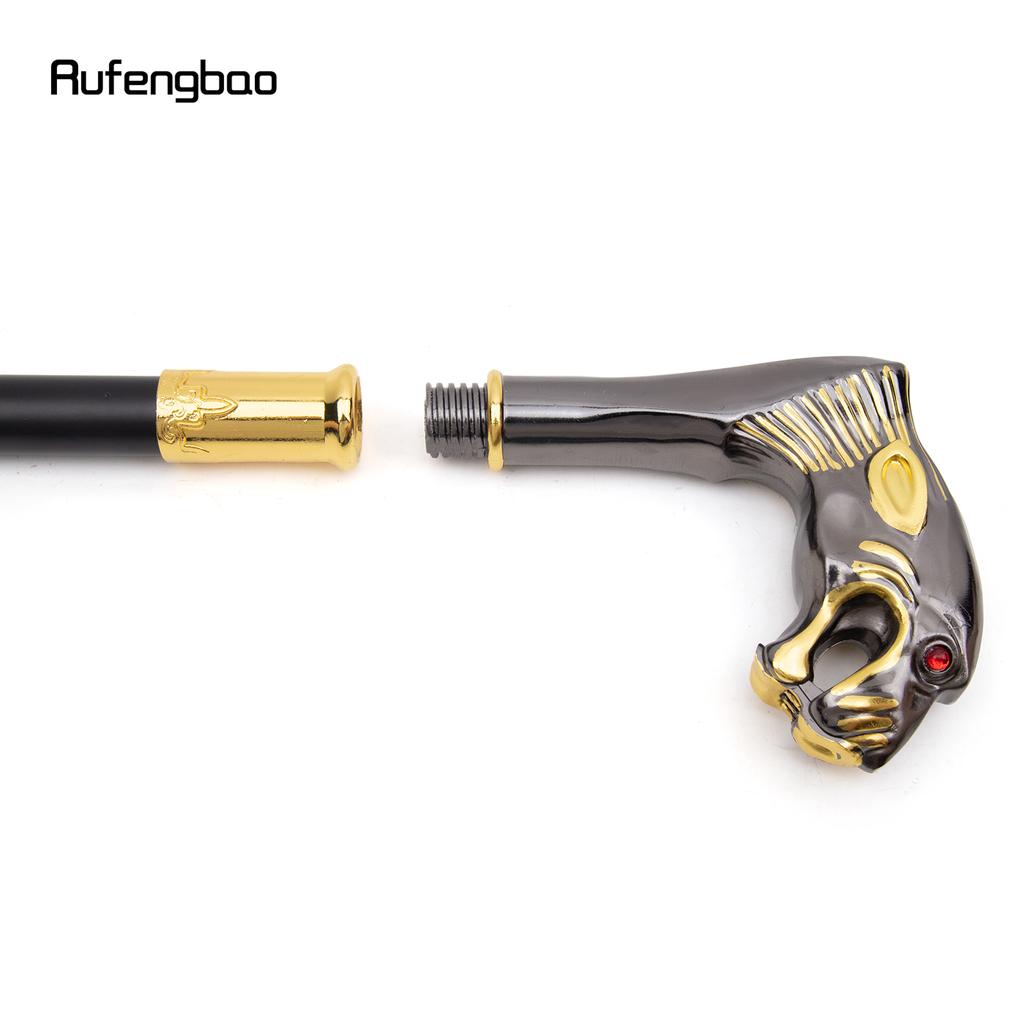 Золотисто-черный леопардовый красный глаз роскошная модная косплей трость для вечеринки декоративная трость элегантный посох набалдашник палка 92 см