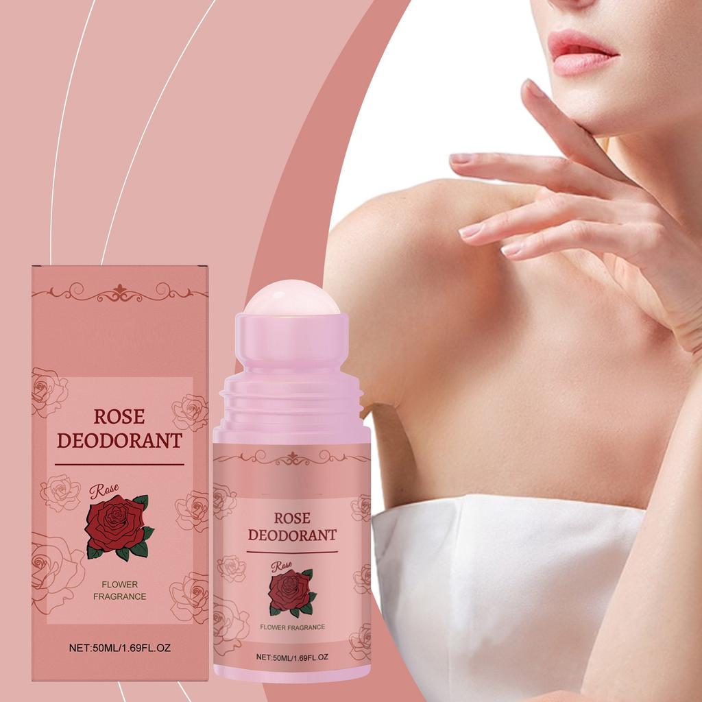 Body Care Ball Rose Natural Dry Armpit Moisturizing Convenient Body Care Stick 50ml