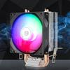 90mm Quiet Rainbow RGB Cooling Fan with 2 Heat Pipes Silent RGB Fan CPU Cooling Fan for Intel 1150/1151/1155/1156/1200 AMD AM2