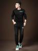 European Trendy Brand Bear Rhinestone Long-Sleeve T-Shirt for Men 2025 New Autumn Round Neck Casual Top