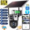 LS VISION 4G SIM Card Solar Camera 360 IP Camera 12MP 6K CCTV Battery Cameras Outdoor 10X Zoom Lens Smart Home Security Surveillance Cam