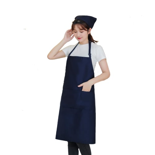 Muggumo Triangle Apron Set (2-Piece Set) for Adults, 40% Cotton, Adjustable, Water-Repellent, Stylish, Large Pockets, Stain-Resistant, Unisex, for Coo