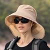Korean Style Wide Brim Sun Hat Solid Color Women Bucket Hat Fashion Sun Protection Hat  Outdoor