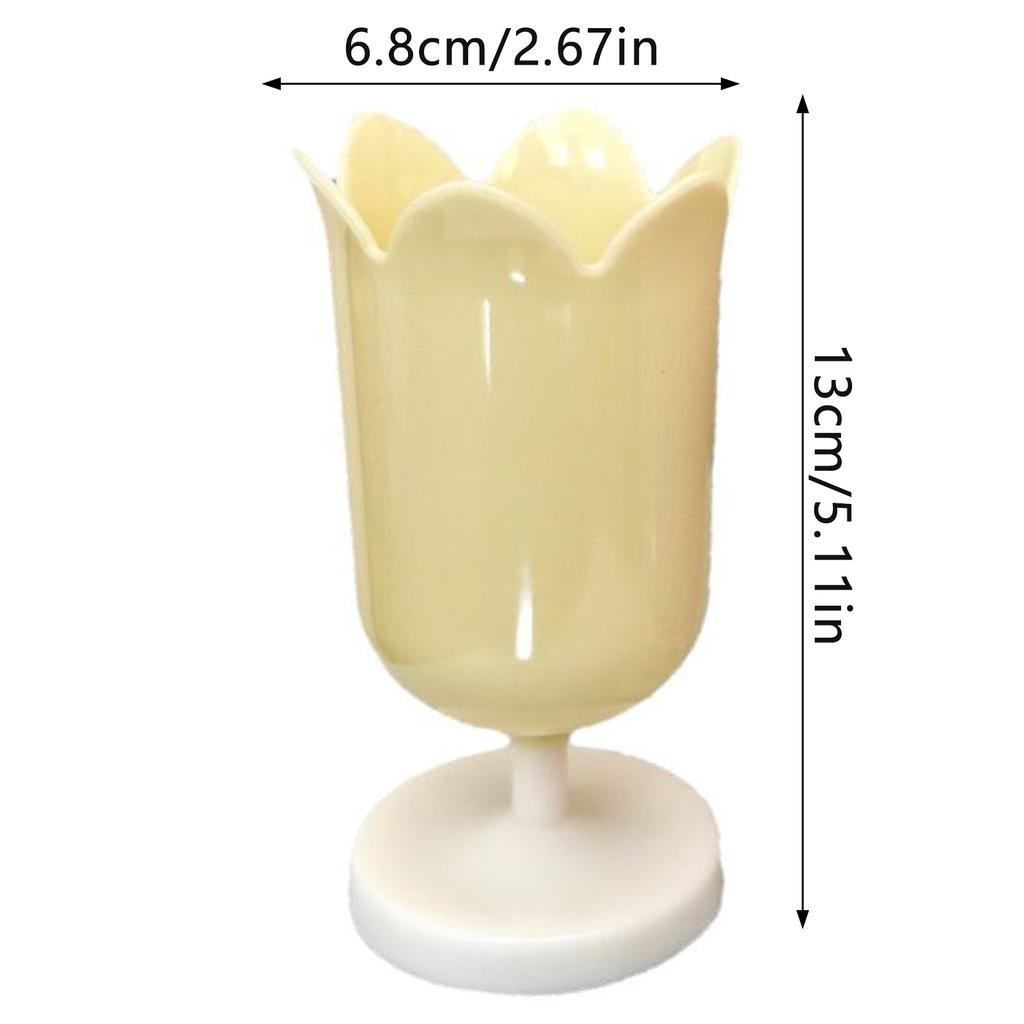 Sweet Tulip Shaped Pen Holders Creative Makeup Brush Holder Storage Box Gifts for Students Women Home School Desk Organizer