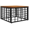Outdoor Sofa Set 8 pcs Black and Dark Grey Polyester