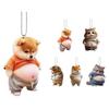 [giminuo] Set of 3 Shiba Inu Keychains, Bag Charm, Stylish, Cute Fat Pet Keychain,