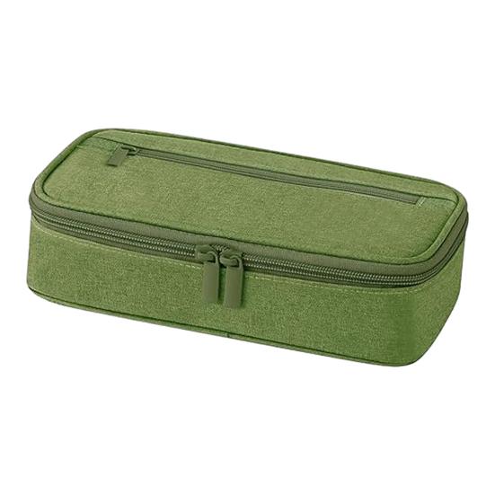 Organized Pen Storage Multi-compartment Pencil Case, Large Capacity Durable Stationery Organizer Functional Classroom Accessory Compact Wear-resistant