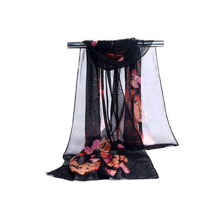 Теплые женские шарфы, новые стили на весну и лето, шифоновые шарфы с принтом, длинные и универсальные шарфы