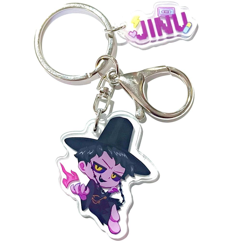 K-pop Брелок для ключей с женской группой «Охотники на демонов»: Милый акриловый брелок для школьной сумки Lumi, Zoe, Mira & Qin Yu