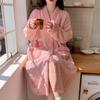 Nightgown Woman's New Fall/winter Coral Velvet and Velvet Thick Warm Bathrobe In The Long Sweet Nightgown Can Be Worn Outside