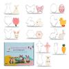 12pcs Stainless Steel Easter Biscuit Cutting Mold Cartoon Rabbit Egg Carrot Cookies Mold for Kids Easter Party DIY Baking Tool