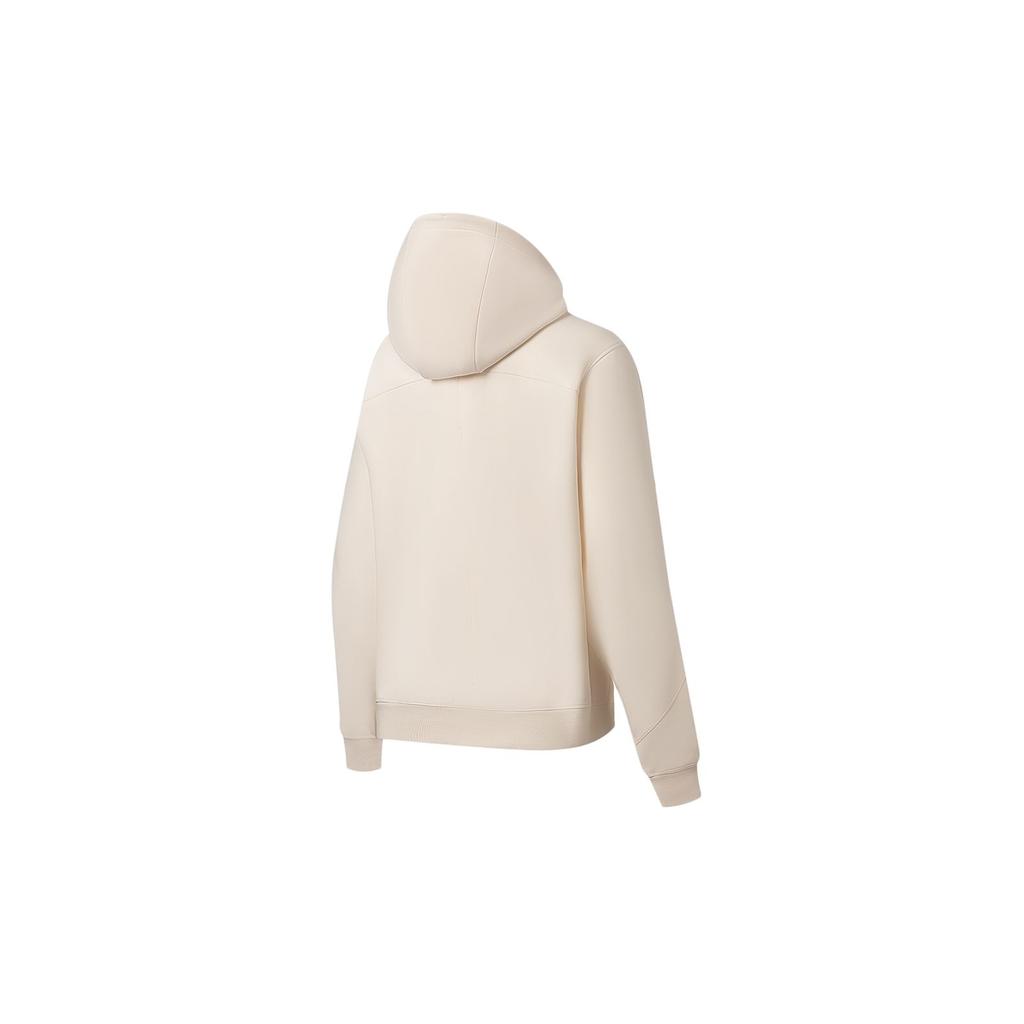 Li Ning Training Series однотонная спортивная толстовка с длинным рукавом и капюшоном женская толстовка ванильно-белая AWDSG86-3