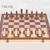 1 Set 3-In-1 Chess Board Game Wooden Chess Checker Backgammon Game Foldable Portable Kids Adults Piece Storage Box Classic Strategy Chess Game