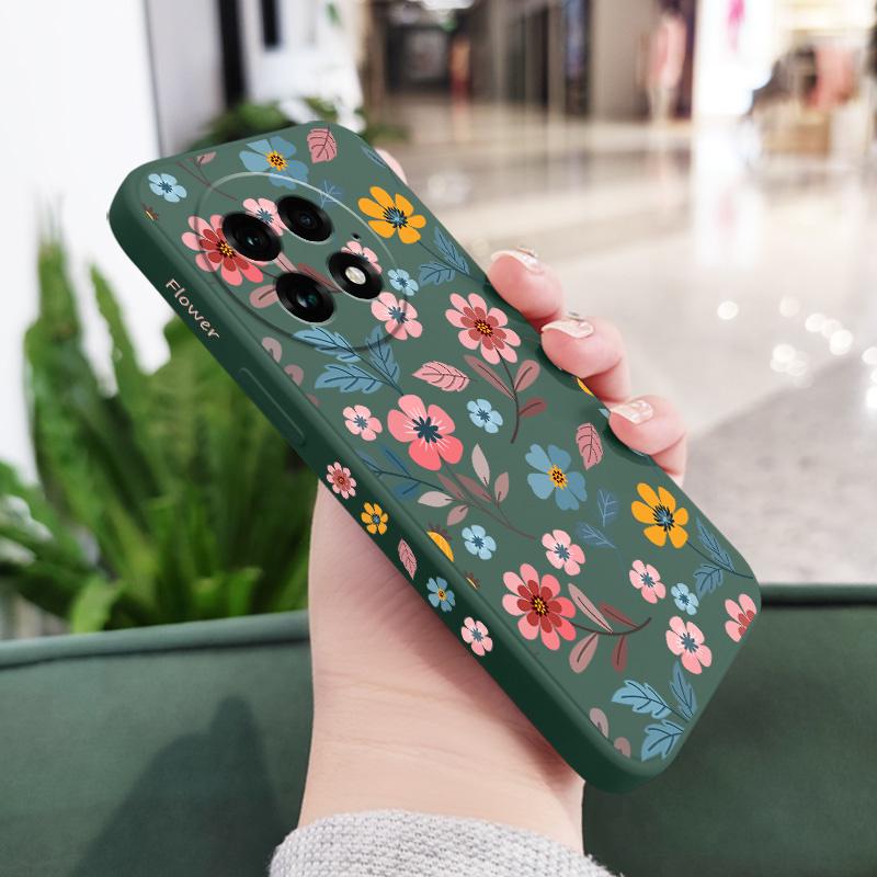 Чехол для телефона с цветком Flowerstalk Flower для Oneplus 15 15R 13 13R 12 12R 11 10 10T 9R 9RT 9 8T 8 7T Pro Жидкий силиконовый чехол