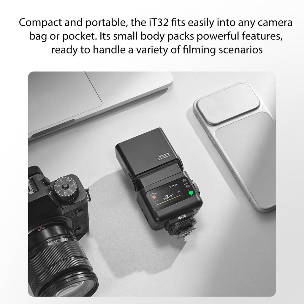 Инструкция по эксплуатации Godox iT32 Камера TTL Умная вспышка Сенсорная Съемная Магнитная Быстросъемная для камеры 160 г Вспышка Второе срабатывание для портретной фотографии