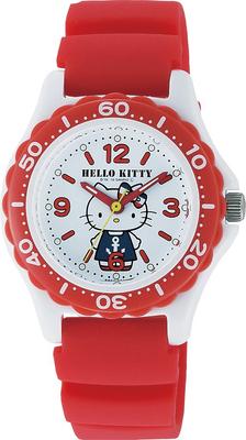 Citizen Analog Hello Kitty Уретан Белый x Красный Q&Q Женские Часы, Дизайн, Водонепроницаемые, Ремешок, VQ75-232,