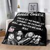 Böhse Onkelz Flannel Throw Blanket, Vocalist Song Lyrics Print, Soft Warm Lightweight Blanket for Couch Bedroom Rock Fan Home Decor