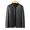 ROMON Men's Winter Hooded Faux Leather Jacket with Fleece Lining