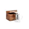 Чайник Octavius Pyramid Shape из боросиликатного стекла объемом 720 мл в подарочной коробке из темного дерева | Подарочная коробка премиум-класса | Подарочная коробка с разнообразным чаем | Подарочный набор Diwali