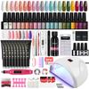 PHOENIXY Nail Set With Nail Lamp Nail Dryer Nail Drill Machine Manicure Set Kit Soak-off Nail Art Tool Set Poly Nail Gel Nail Gel Polish Set