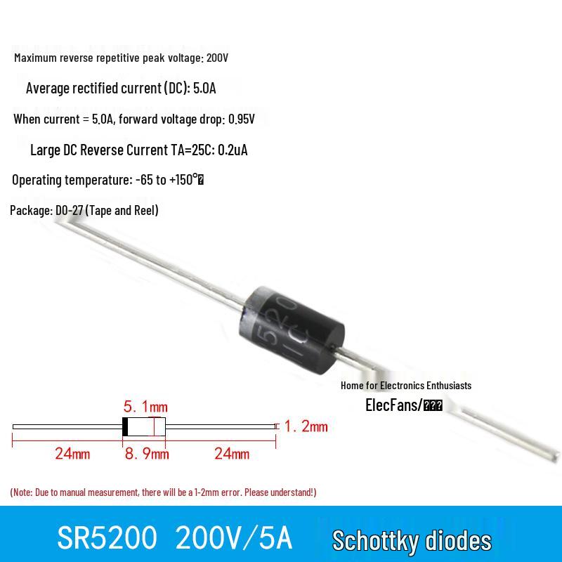 Plug-in Diode Switch/Rectifiers 1N4007, 5408, 1N5819, 1N4148, 5822, 6A10, 10A10
