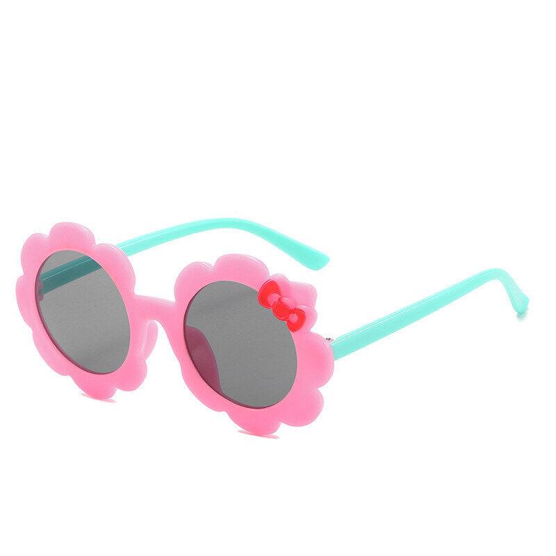 New Sunglasses Flower Cartoon Children Sunglasses Cute Bowknot Baby Glasses Cross-border Kids Sunglasses