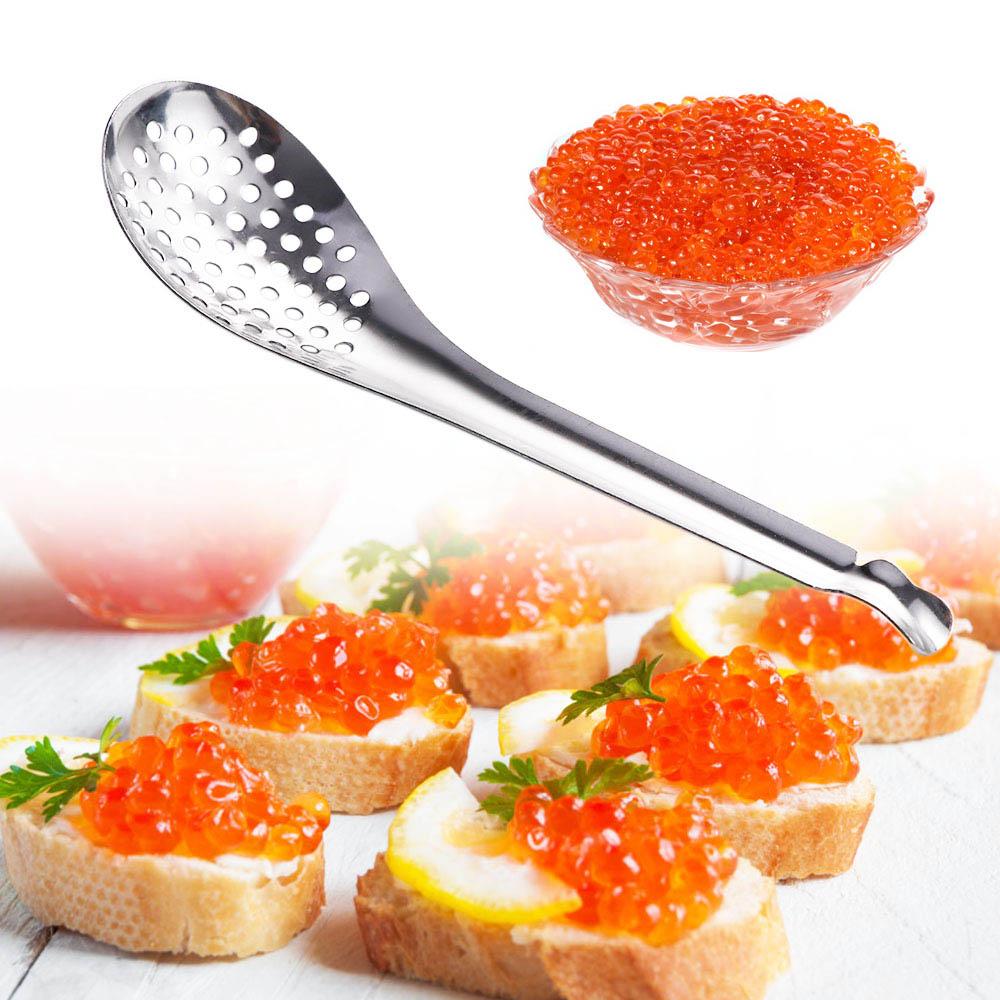 Creative Home Dinner Colander Cooking Kitchen Gadgets Slotted Spoon Kitchen Tool Caviar Spoon