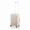 Fully Featured Hapitas Zippered Suitcase with Both a Lock and Stopper Suspension Front Drink Front Opening Suitcase with Drink Size Ivory [Sifre]