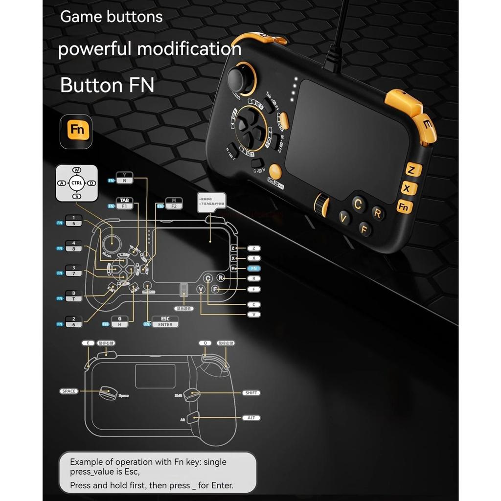 Wired USB Gaming Touchpad with Keyboard and Mouse Function,Trackpad Game Controller,Xbox X/S, Xbox One, PS5, PS4, PC, Steam, Windows 11/10, Mac OS