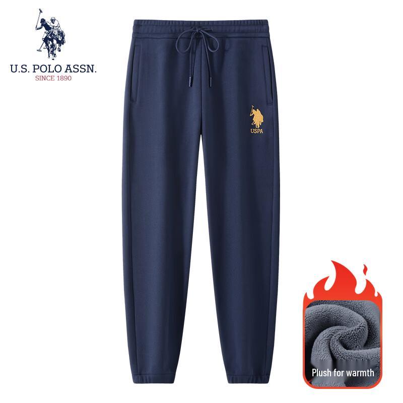 НАС. АССН ПОЛО. Мужские повседневные спортивные штаны на флисовой подкладке