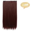 MISS WIG Μακριά Κυματιστά Χτενίσματα Συνθετική 5 Κλιπ Σε Επέκταση Μαλλιών 22 Ίντσες/32 Ίντσες Ανθεκτικές στη Θερμότητα Τρέσες Μαλλιών Καφέ Μαύρο