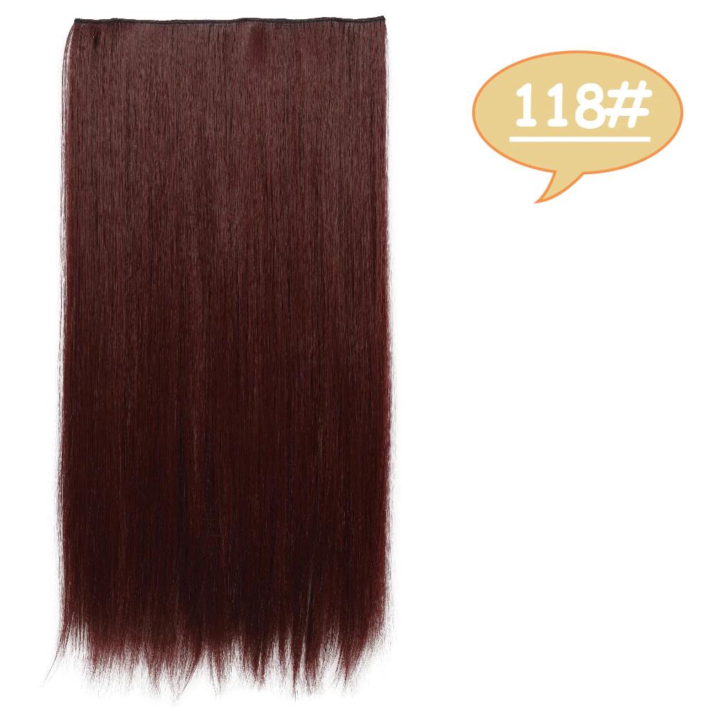 MISS WIG Μακριά Κυματιστά Χτενίσματα Συνθετική 5 Κλιπ Σε Επέκταση Μαλλιών 22 Ίντσες/32 Ίντσες Ανθεκτικές στη Θερμότητα Τρέσες Μαλλιών Καφέ Μαύρο