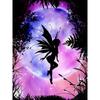 Disney 5D DIY Diamond Painting Elf Silhouette Illustration Full Round Diamond Mosaic Cartoon Cross Stitch Art Painting for Home Decoration