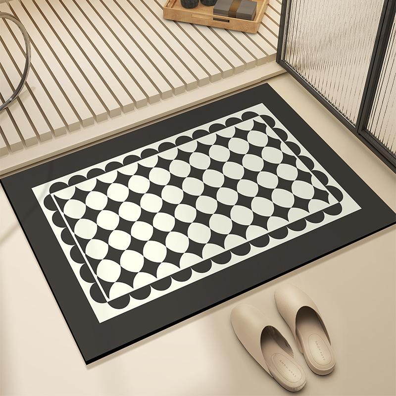 Ретро-светлая роскошная ванная комната, быстросохнущая подкладка для душа, впитывающая воду и устойчивая к грязи подкладка для ног, износостойкий напольный коврик для дома