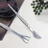 Handheld Stainless Steel Root Rake Mini Gardening Rake Garden Utensils Bonsai Tweezers  Loosen Soil