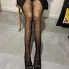 Женские чулки с принтом, вечерние готические колготки с надписями, нейлоновые тонкие колготки с татуировкой, офисное сексуальное женское белье в стиле Лолиты