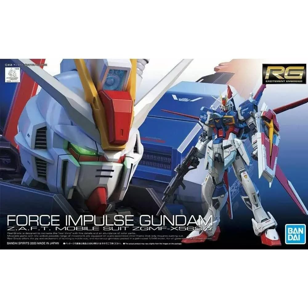 Bandai Spirits RG Мобильный доспех Gundam SEED Destiny Force Impulse Gundam Модель в масштабе 1/144 Набор для сборки Предварительно окрашенный Требуется сборка