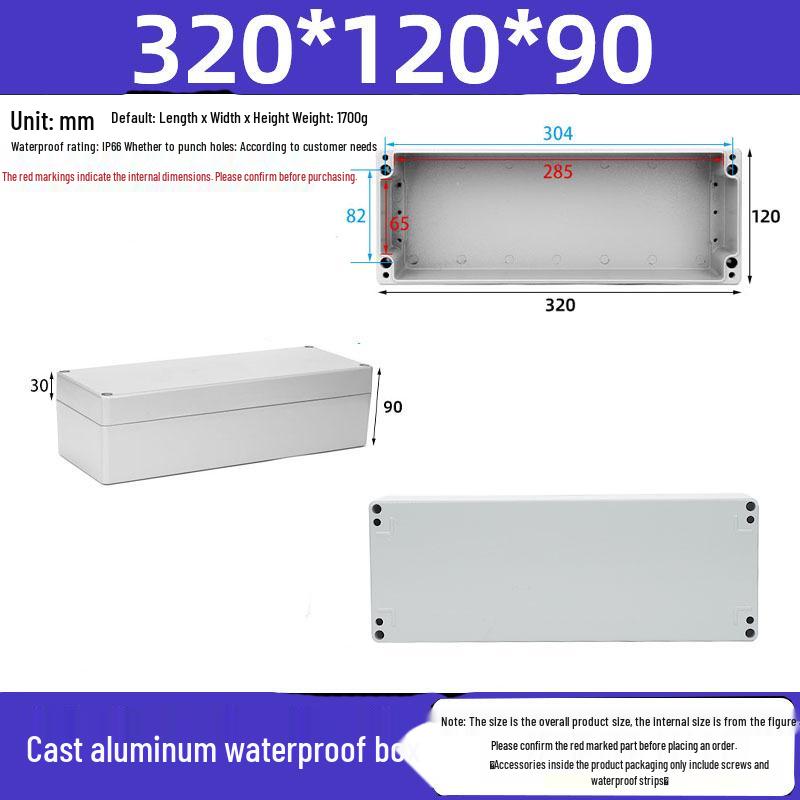 Die-cast Aluminum Outdoor Junction Box IP65 Waterproof Enclosure