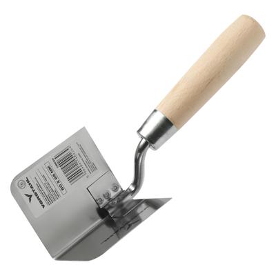 INTERIOR ANGLE TROWEL Stainless Steel Wooden Handle 80x65mm Vorstahl