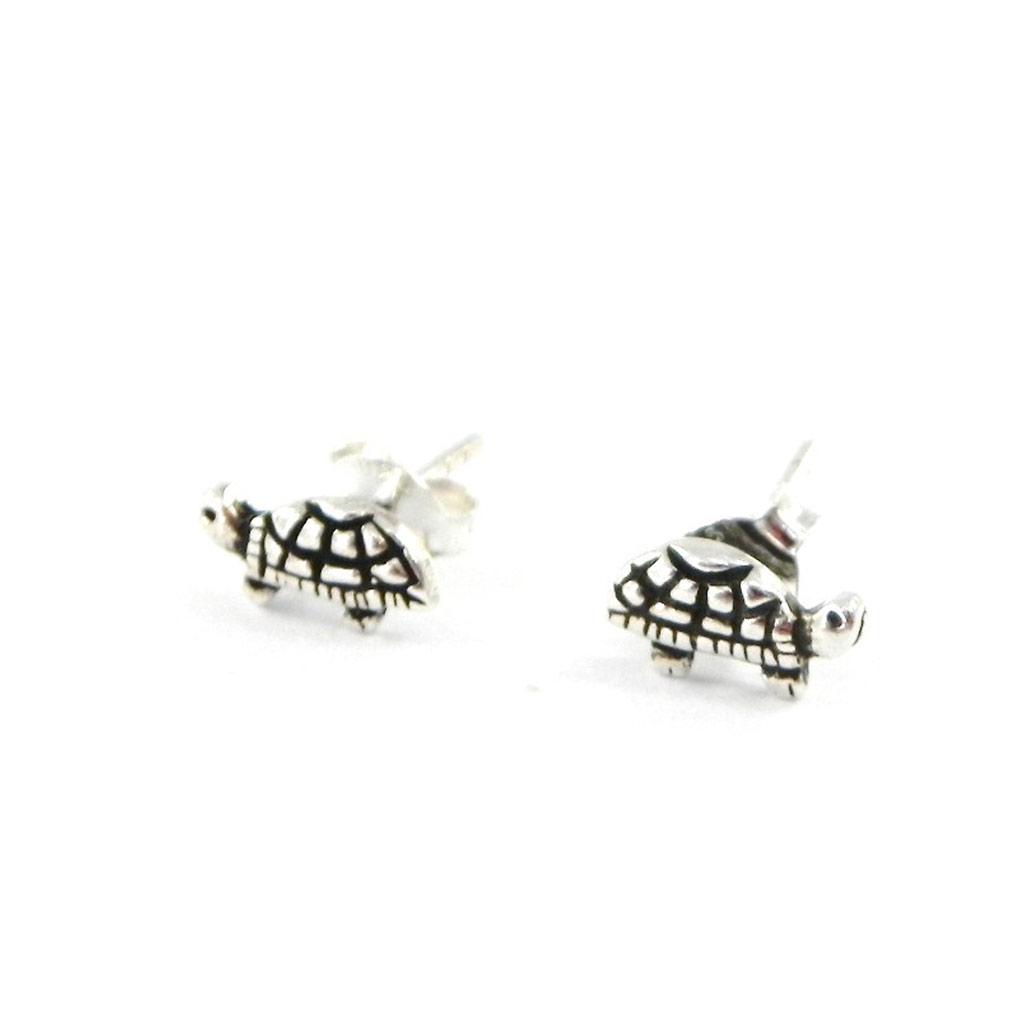 Les Trésors De Lily [C5598] - Silver 'Turtle' Earrings